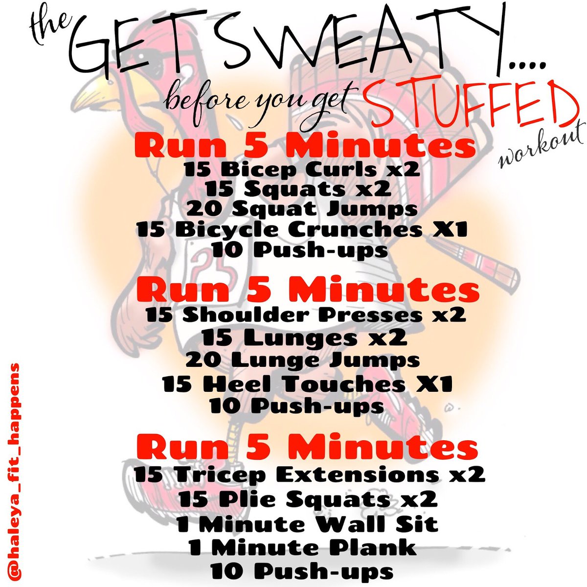 NatashaKuzmar's tweet photo. Looking to keep active this long weekend?  Try one of these Thanksgiving workouts! 🦃 💪 #gobblegobble @AssumptionHCDSB https://t.co/BU2AFNShqP