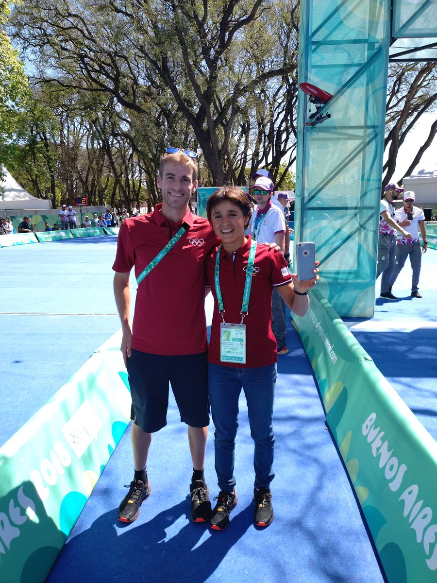 .<a href="/bcriveros/">Barbara Riveros</a> and <a href="/rondarmon/">Ron Darmon</a> out Athlete Role Models enjoying the races! #yogtriathlon #BuenosAires2018