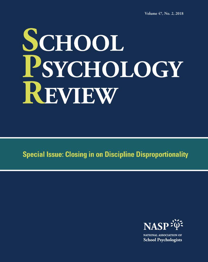 nasponline's tweet photo. We've made the latest issue of School Psychology Review publicly available to make the research easier to share w/ key stakeholders. Learn more about the special issue "Closing in on Discipline Disproportionality" by listening to this podcast. https://t.co/cYKz0RbaqO https://t.co/LTAfXc7SZY