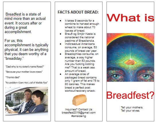 BreadFest2016's tweet photo. Oh hey MOFOs, we're back and bready for #BREADFEST2018 !!!!111!!!!1!!!! https://t.co/2RZyPiS7mC