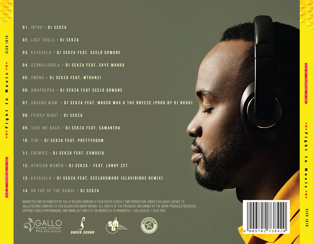 SMGProd1's tweet photo. #FIM2018Album track list and We’ got exciting news the wait is OVER‼️‼️#fightinmusic2018album🇿🇦 Album In Stores Musica’ get your Copy and available on all Digital platforms Platforms for Downloads support Local 🇿🇦Music @SMGProd1 @GalloRecordsSA https://t.co/CXWtvp6shz