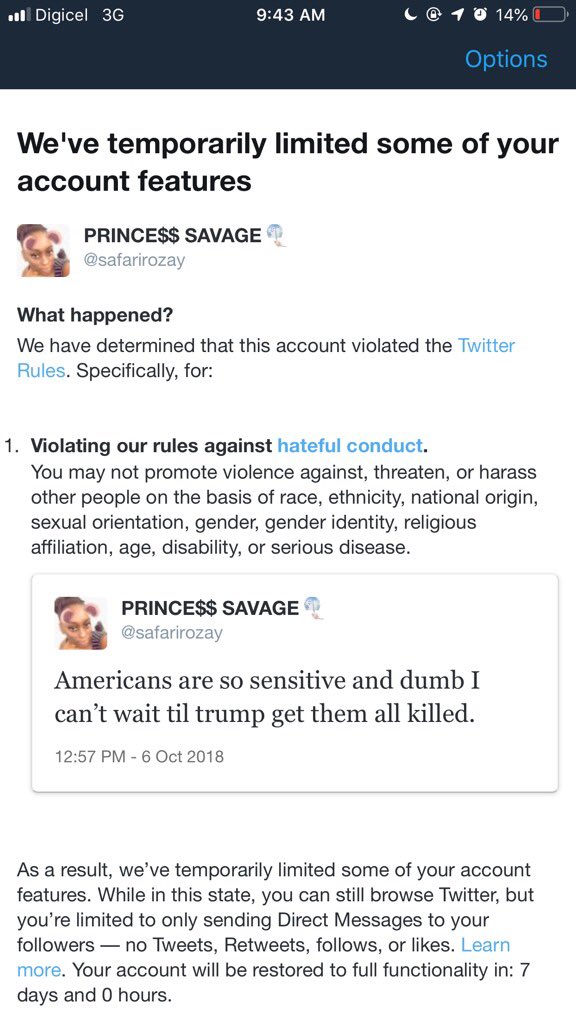 _issajoke's tweet photo. PSA🔊🔊
On the day of her birthday our wild resident @safarirozay managed to end up in twitter jail. Please bear with us as we petition @Twitter to resolve this grave injustice #FREESAFARI https://t.co/1NVke04GuQ