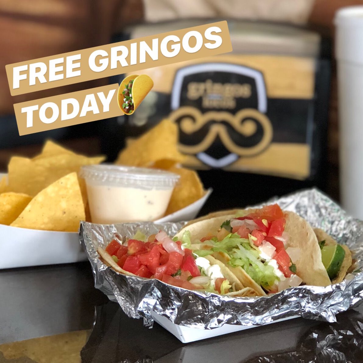 PartyTutorGold's tweet photo. This Gold Deal is Loco...🌮

Gold Members enjoy two free tacos at Gringos Locos today! 😋💸 https://t.co/nbBZQW08l2