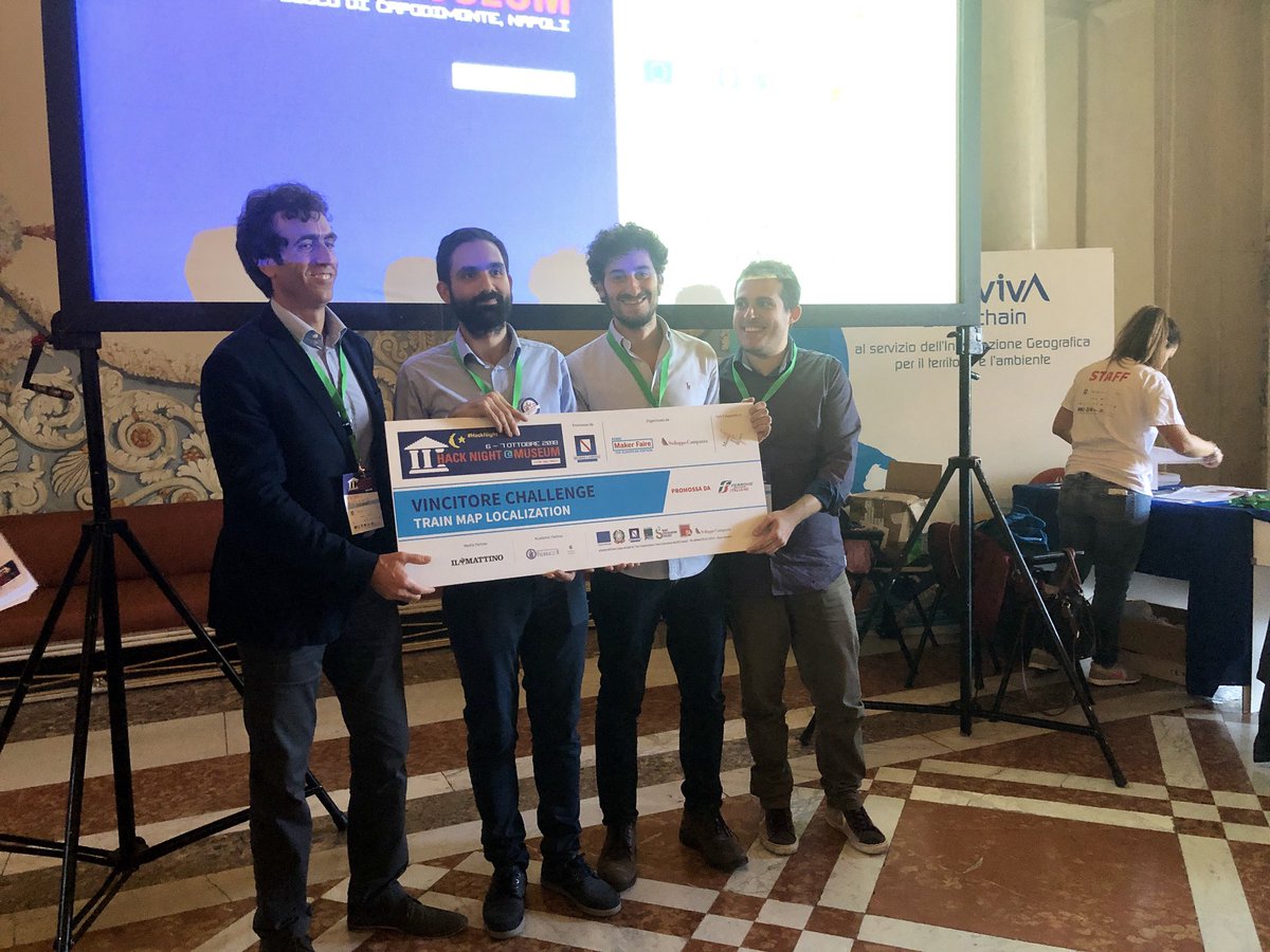 MakerFaireRome's tweet photo. Abbiamo tutti i vincitori dell’ #HackNight18! 🎉🎉🎉🎉🎉Per la challenge di #RFI vince il team ACC!! #MFR18 https://t.co/AKKRyjMmki
