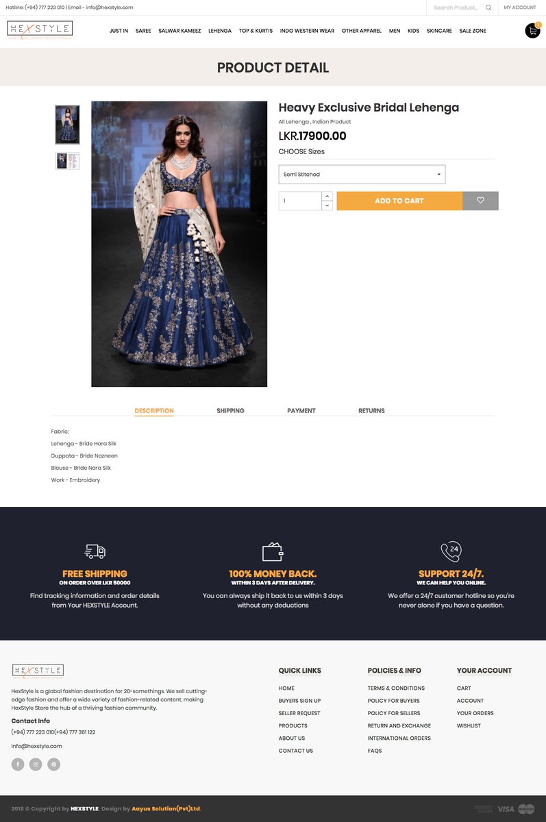 aayus_solutions's tweet image. We&apos;ve just launched one of the largest online shopping mall HexStyle.com, We congratulate or client HexStyle. AAYUS Team is happy &amp;amp; proved to produce another shopping cart using &quot;AAYUS Shopping Cart V2&quot;