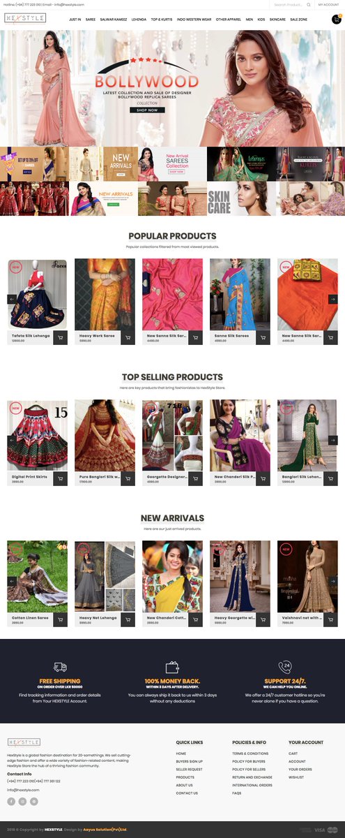 aayus_solutions's tweet image. We&apos;ve just launched one of the largest online shopping mall HexStyle.com, We congratulate or client HexStyle. AAYUS Team is happy &amp;amp; proved to produce another shopping cart using &quot;AAYUS Shopping Cart V2&quot;