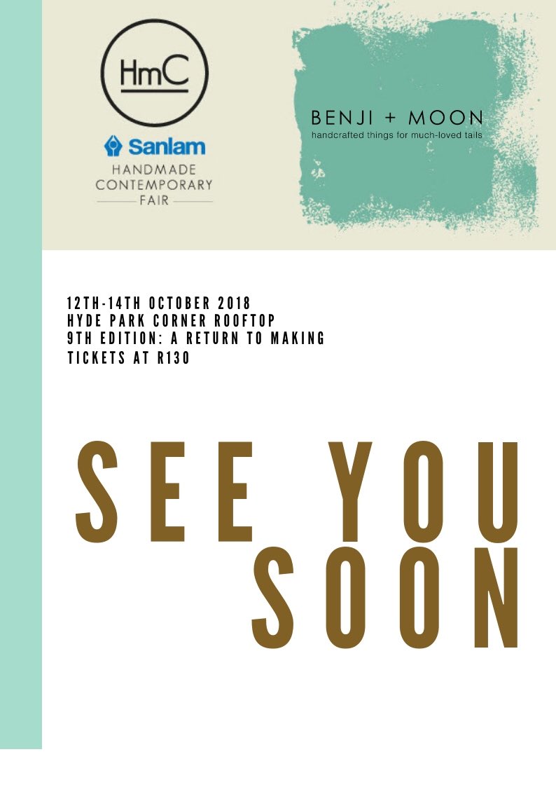 BenjiandMoon's tweet photo. We will be returning to our favourite @sanlam_hmc this week, see you for the best of local wine, food and design.
Tickets available @webtickets
#benjiandmoon #shmc #hydeparkcorner #areturntomaking https://t.co/6yWDs6iu0U