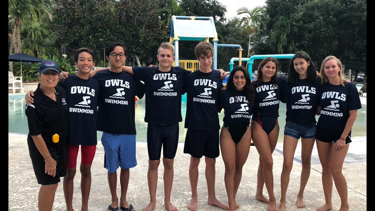 Saturday FAU HS swimmers at County Championships broke some FAU HS records. Go Owls!