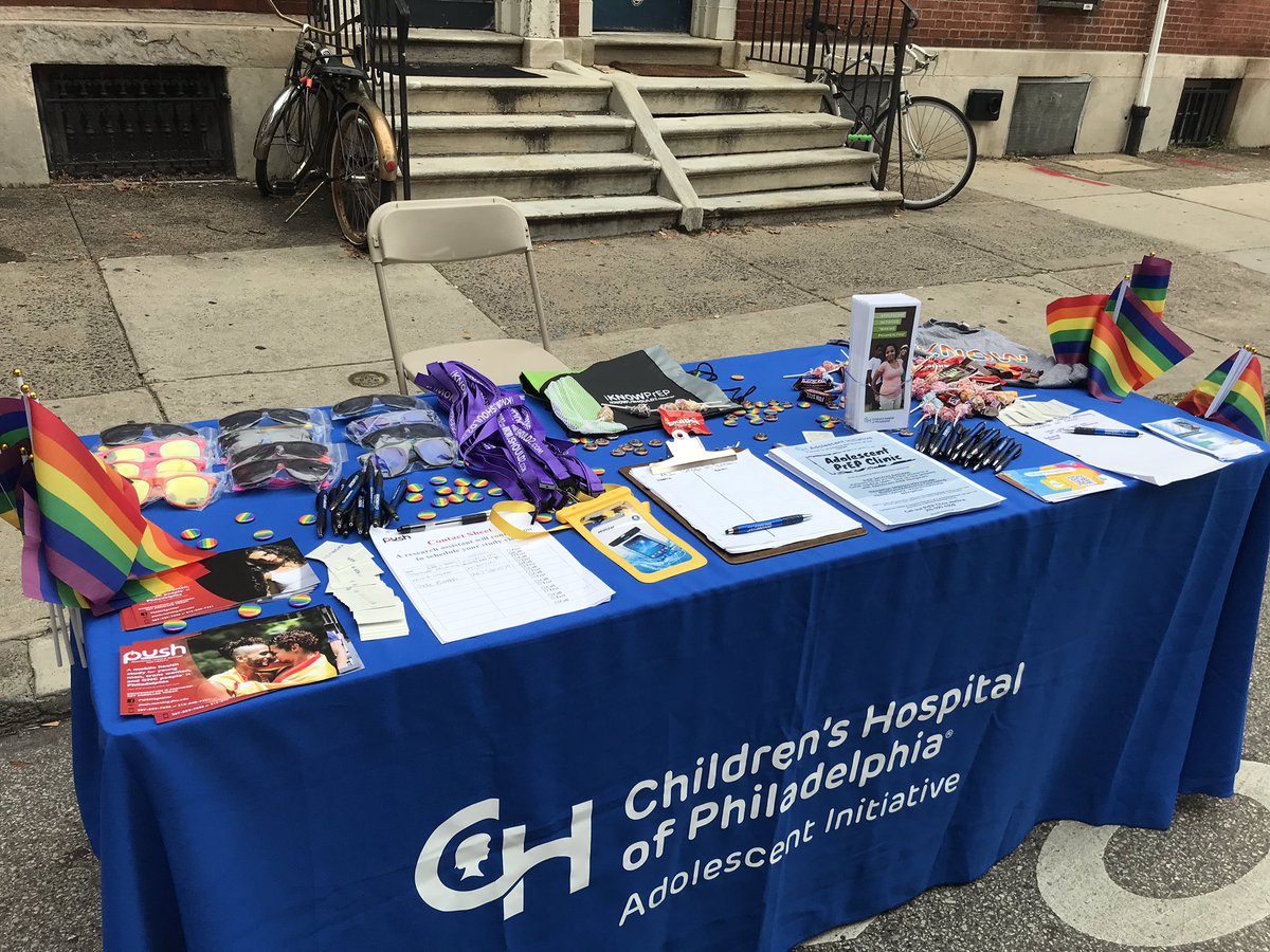 Come visit us at 13th and Locust!  Get free stuff!!  🌈🌈🌈#outfest2018 #iknowushould2