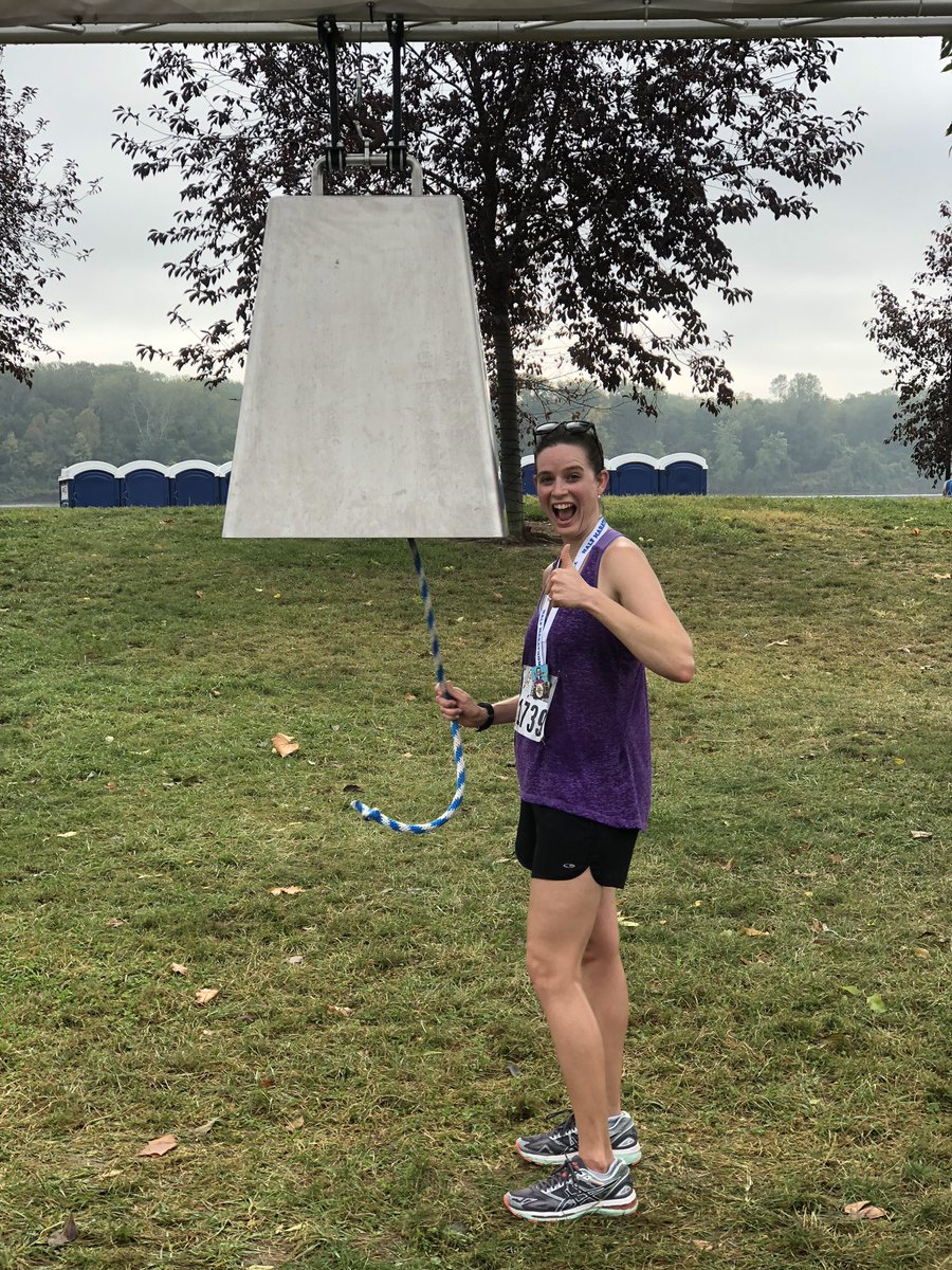 Christieblecher's tweet photo. Finished! Not my best time, but I am happy I could complete it with all I have gone through this year! #mocowbell #NeverthelessShePersisted https://t.co/bTrdhDMarr