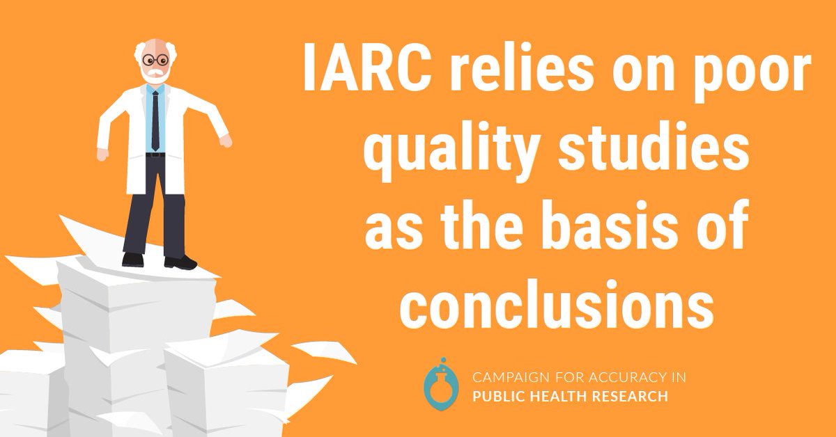 IARC has developed a reputation for cherry picking studies when evaluating a potential cancer hazard: ow.ly/Jeut30m19af