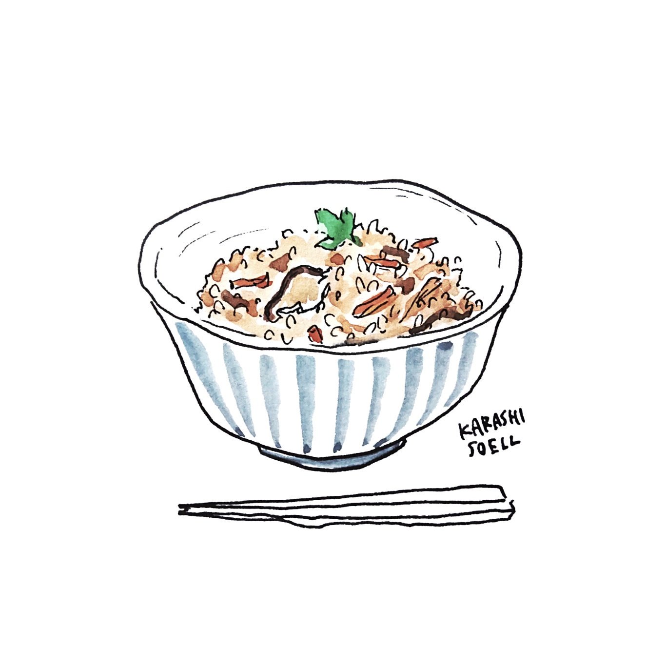 カラシソエル イラストレーター 今日のイラスト 秋の炊き込みご飯のすばらしさ 今日のカラシイラスト 飯テロ T Co 4jtmmi8frc Twitter