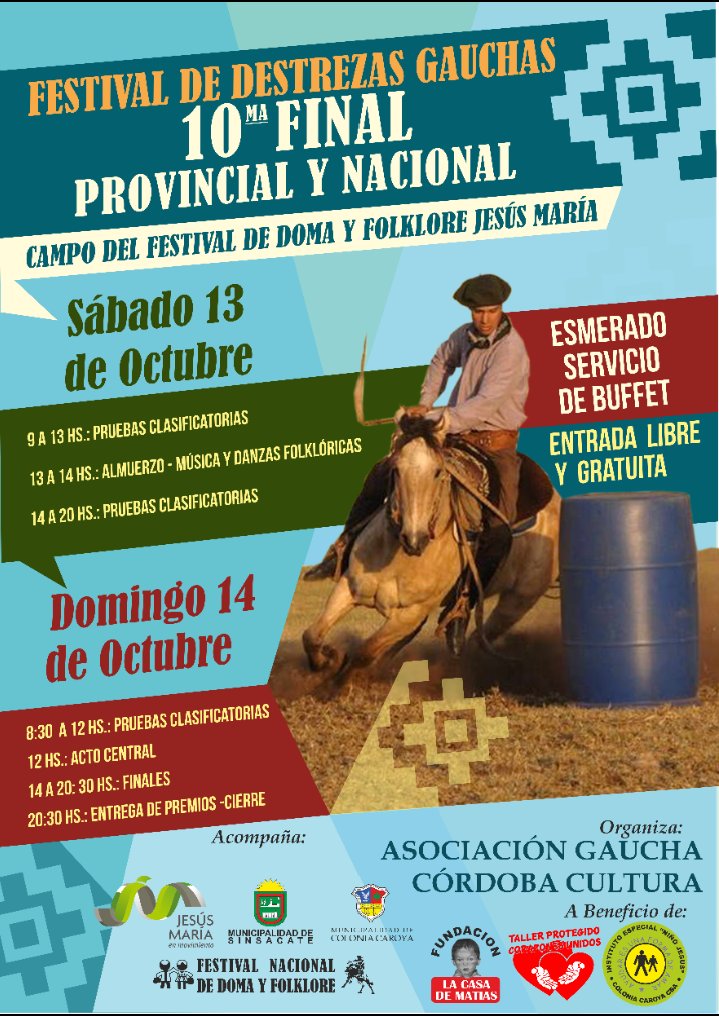 AnfiteatroJM's tweet photo. El próximo fin de semana es de "Festival de Destrezas Gauchas" en el anfiteatro. 
¡Agendalo! 
🐎
 @FestivalJM https://t.co/0ilkZAfZza