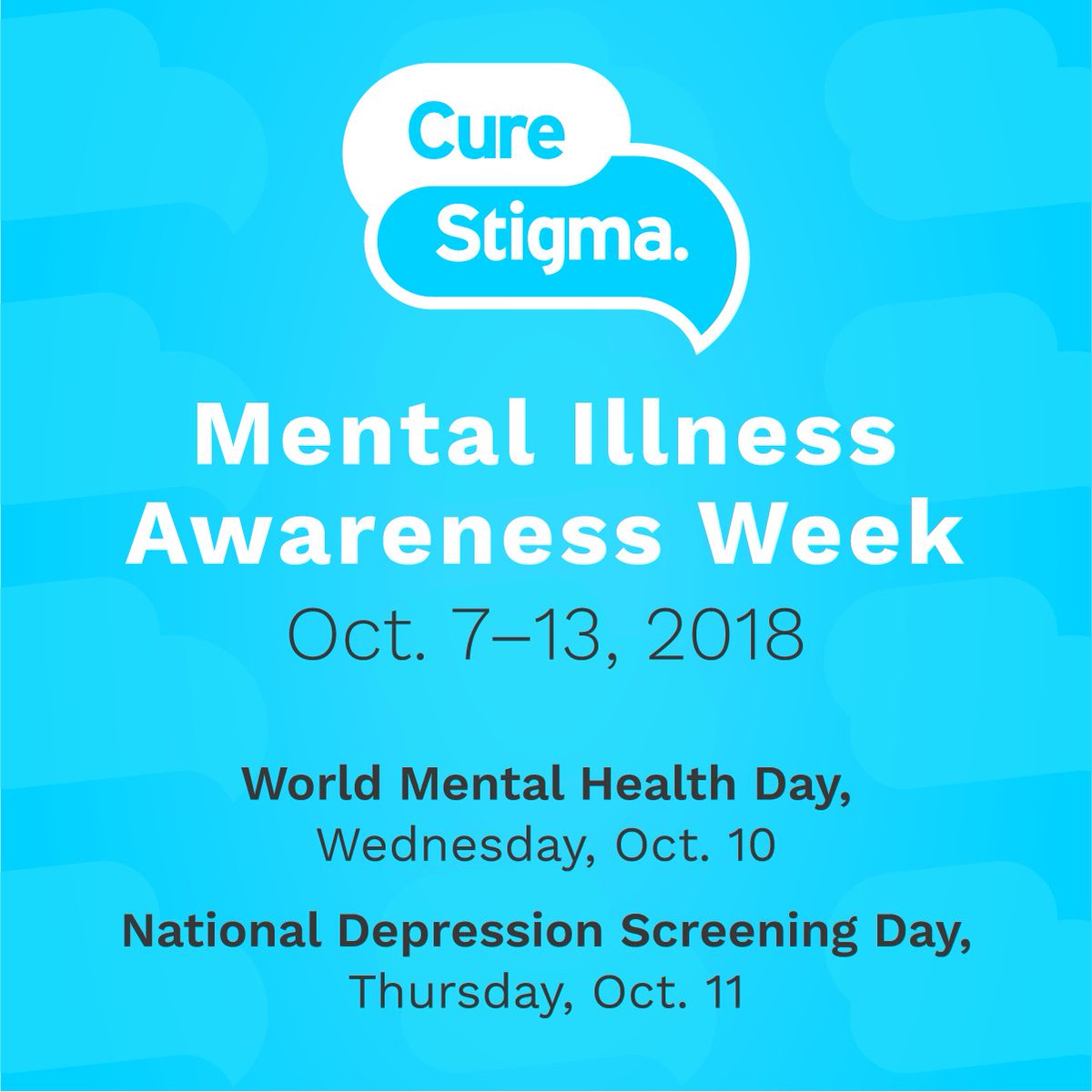 NAMICommunicate's tweet image. It’s Mental Illness Awareness Week! We will be featuring different mental health journeys all week long. Stay tuned! #MIAW