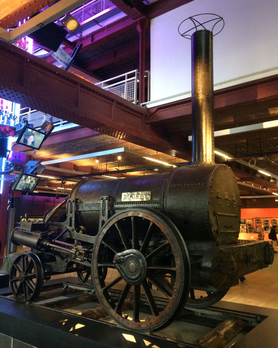 MCRTourGuide's tweet photo. βWith wondering eyes I saw the train, the engine like some fabled dragon, snorting a fiery vapour.β #RocketReturns to @sim_manchester. I vote to #KeepRocket in Mcr. https://t.co/7I0wx97LuK