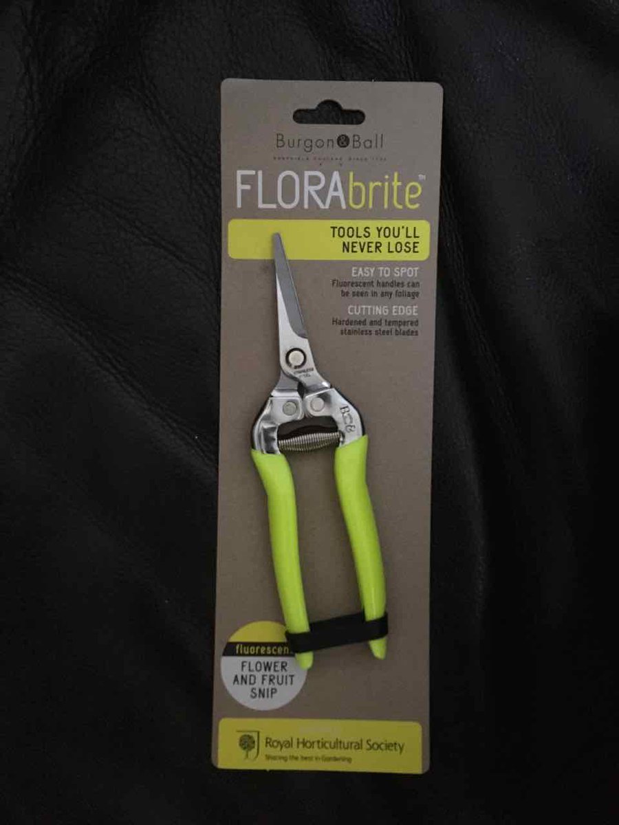 DHgardening's tweet photo. @papaver ๐ So easily done! I've just bought another pair of fab snips from @burgonandball I use them everyday &with the change in season&fading light the fluorescent handles glow in the border when they fall out of my pocket...which they often do! Easily found #florabrite #gardeningtools https://t.co/spa0rl1587
