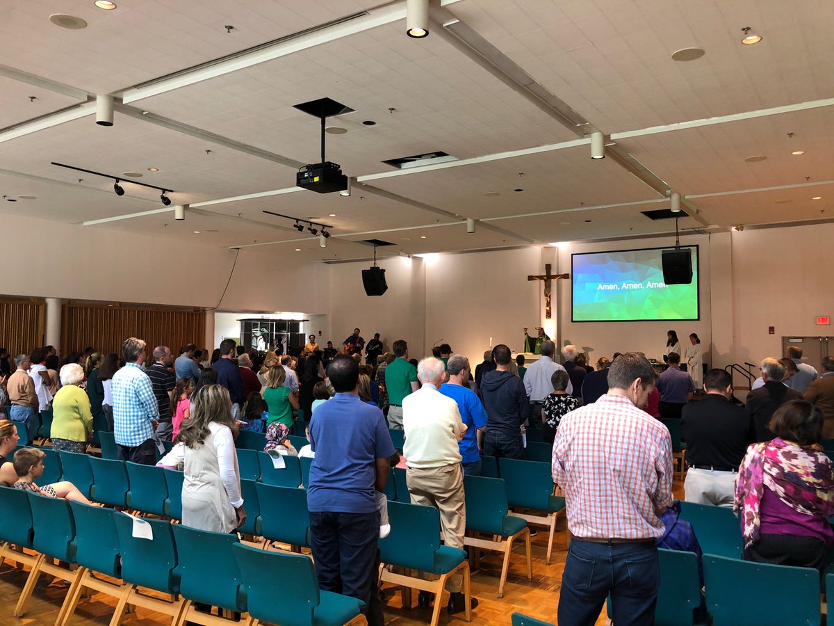 nativitypastor's tweet photo. Visiting our friends @NewRoadsCC @NewRoadsPastor - we love you guys! @RebuiltParish #Rebuilt18 https://t.co/QkBzxCP9Dk