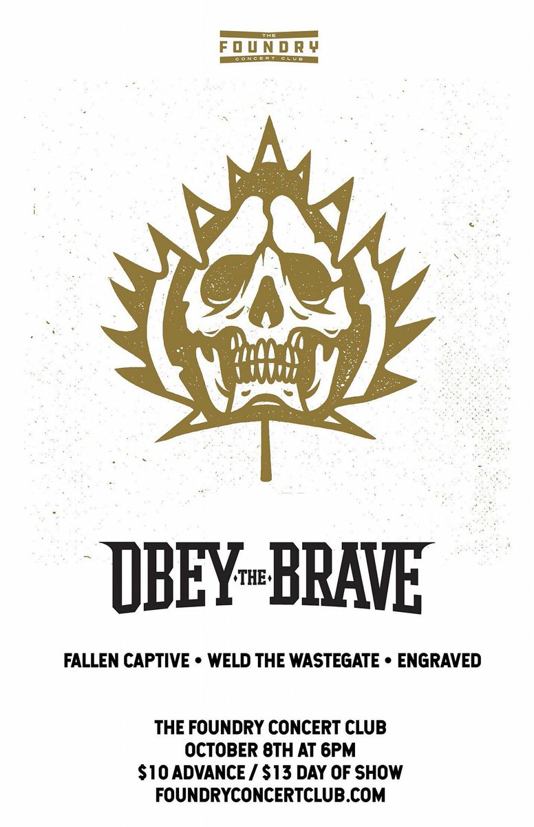 ObeyTheBrave's tweet image. Lakewood/Cleveland tomorrow at the Foundry!