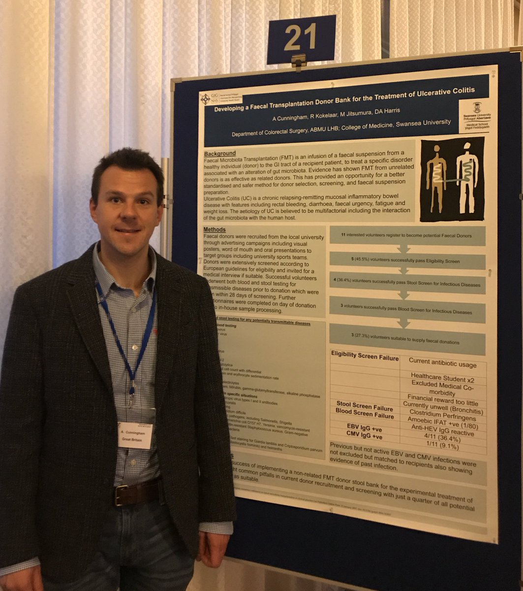 Cunny1986's tweet photo. Presenting faecal transplant work in Milan - @DrFalkUK @SwanseaCRECT #stoolbank #swanseamed https://t.co/dEMZNzDH0g