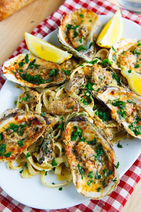 Baked oysters &amp; pasta