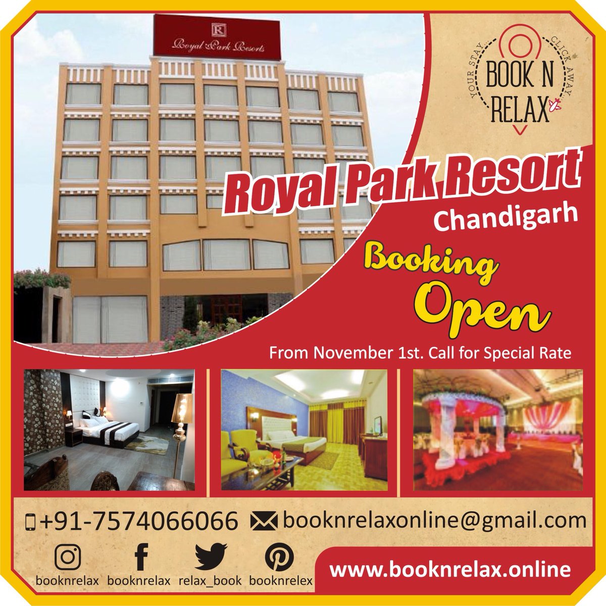 relax_book's tweet photo. Grand Opening #BookingNow #Tourism #Punjab #india #chandigarh #4star #indianwedding #TravelAgent #travelbloggers #Exclusively #IITMIndia #ttfotm #travtalk #HotelStory #backpacker https://t.co/MMlQafoNbM