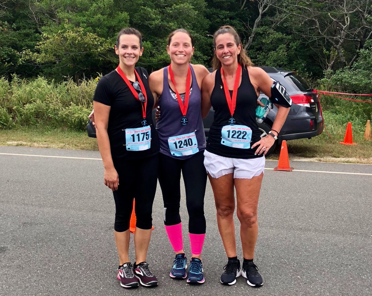 Navesink and Leonardo Teacher represent at the Sandy Hook Half Marathon #NavesinkSchool. #LeonardoBearsNJ