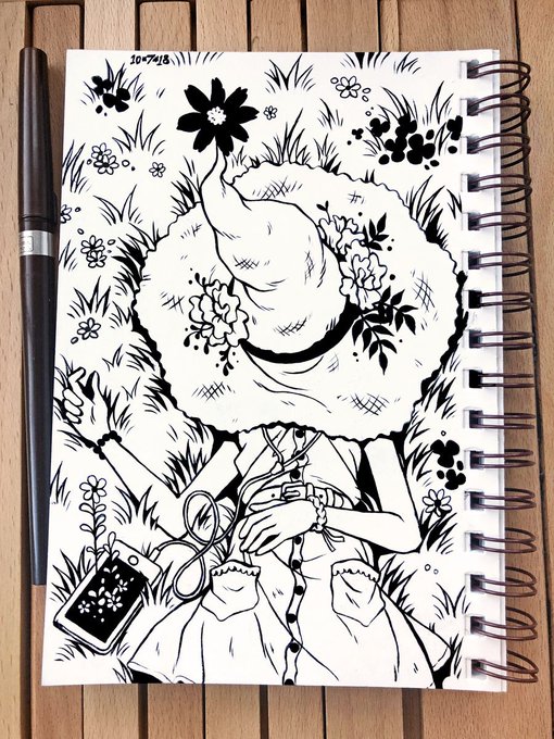Day 7, Exhausted ? #inktober2018 #inktober 
