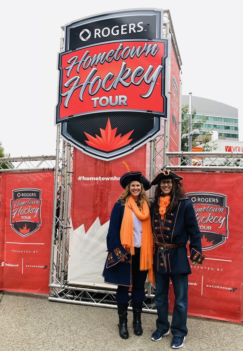 <a href="/PiratesIce/">Ice Pirates</a> getting ready for the parade @hometownhockey_ prior to the game!