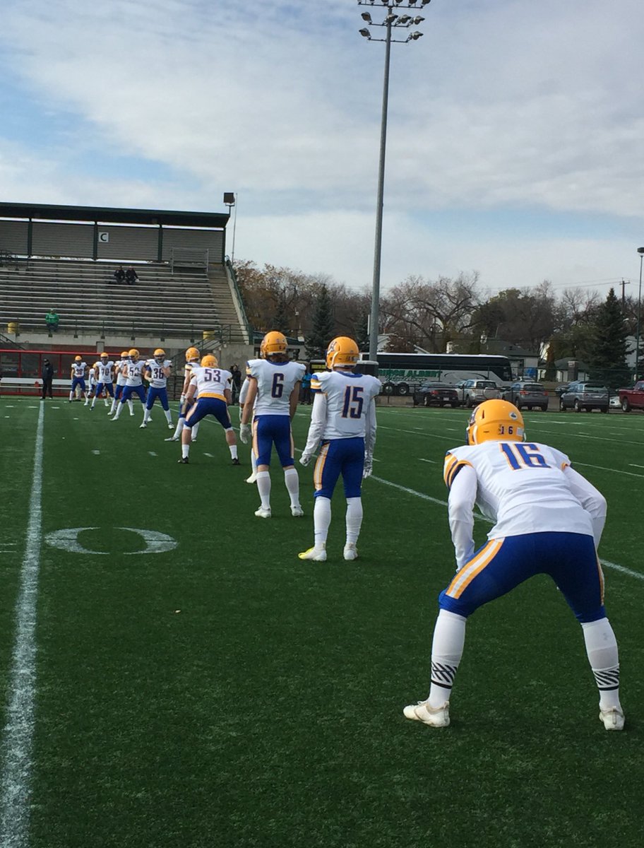 SaskHilltops's tweet photo. Another W for the Toppers! The Hilltops improve to 7-0 with a 53-0 win over the Edmonton Wildcats. 

To our family near and far, have a very Happy Thanksgiving! And thank you for being the best fans in the league. 💙💛 https://t.co/nDwC8uLNfa