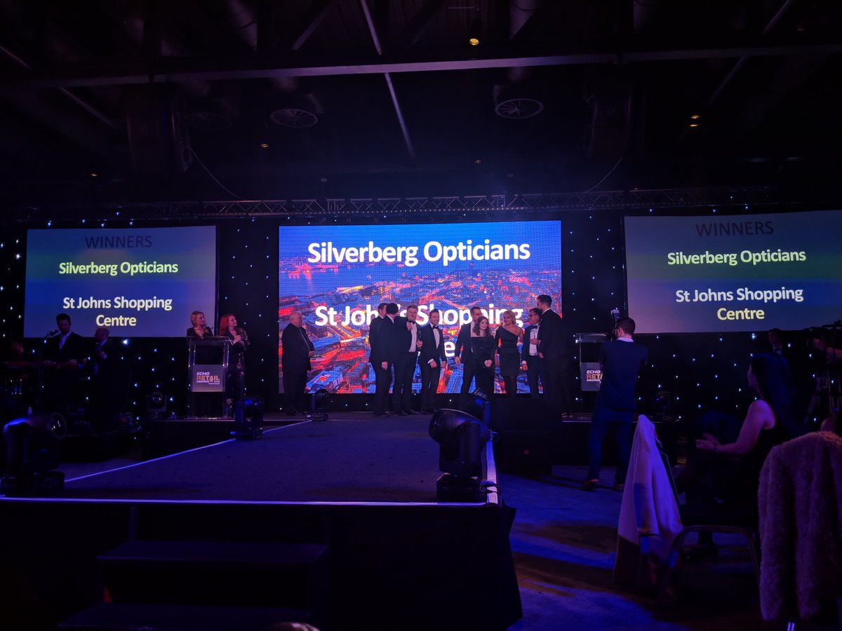 Next up and sponsored by <a href="/balticcreative/">Baltic Creative CIC</a> is the ‘Best Retail Team’ award. 👩‍👩‍👧‍👦We have a joint winner! They are @Silverbergopticians 👓 &amp; <a href="/StJohnsShopping/">St Johns Liverpool</a> 🛍. Congratulations! #LplRetail18