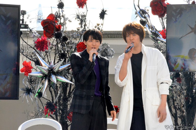 TeamTakasugi's tweet photo. 181006 Metal Macbeth (disc 3) Special Talk Event

@MahiroTakasugi_ and Kenji Urai sang The Longest Night is So Long 『明けない夜はSO LONG』.

#高杉真宙 #TakasugiMahiro #浦井健治 #UraiKenji #柳下大 #TomoYanagishita #メタルマクベス #MetalMacbeth https://t.co/VfLw4HGUNU