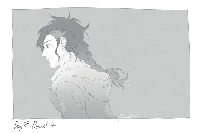 Well I'm not gonna chop his hair off 😅 Yet. I was undecided between the braid and the man bun. I will just leave the man bun for another day. 