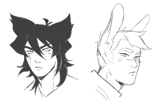 Some warm ups since I always forget how to draw when I take breaks o)-( #sheith 