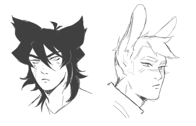 Some warm ups since I always forget how to draw when I take breaks o)-( #sheith 