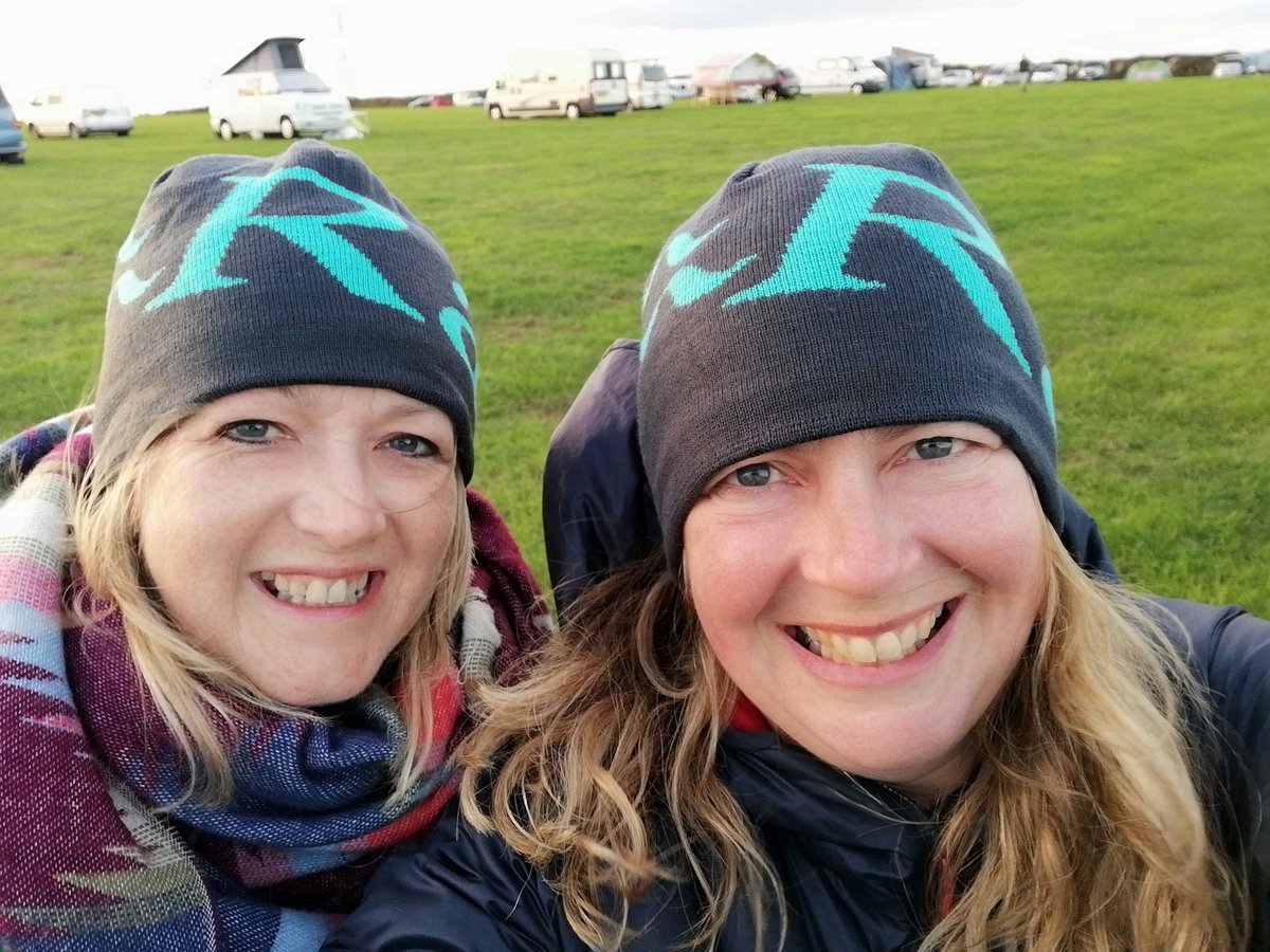 BlondesTwo's tweet photo. 'R' for 'radiant', 'ravishing' or 'radical'? Took us a while to work out the 'Same hat?' mystery... South West Outdoor Festival #SWOF #SWOF18... Brilliant fun, great company! More please and thanks! #getoutside #womenwithmaps @rab_equipment @OrdnanceSurvey @OSleisure @NTSWOF https://t.co/kHrfHYUCBS