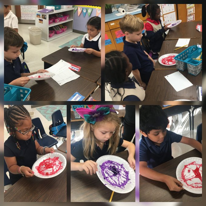HillsboroughSch's tweet photo. #STEMtober continues to "roll" along as @HCPSRiverhills 1st grade Ss test ways in which objects move with marble rolling - straight, zigzag, round and round, and back and forth! @SDHCMagnet @HCPSArea5 @smorrishcps @ibpyp #investigators #learningmovement https://t.co/1GBcJg8gRj