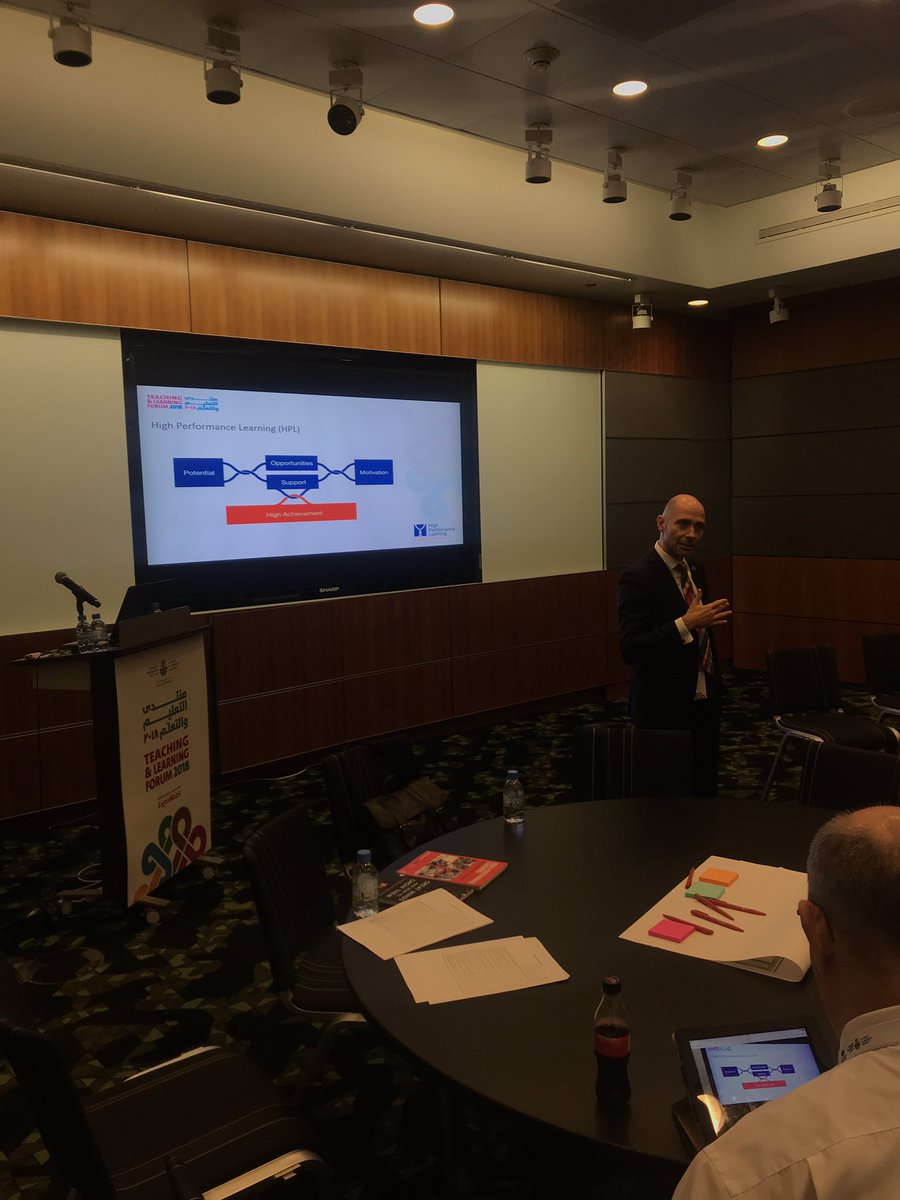NeilThomasEdu's tweet photo. Really enjoyed speaking about @HPLedu and the @DohaCollege journey at the @EDI_QF #tlforum2018 this afternoon with @sommer_steffen #HPL #DohaCollege @eyre_deborah https://t.co/JZBQ27PE9m