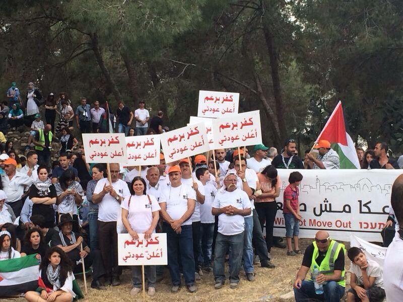 People of kfarburum kept protesting for 70 years to return back to town. They have a yearly summer camp where people go camp in town to teach new generations about their hometown. But they always get attacked by the police who banned them several times from camping in town.