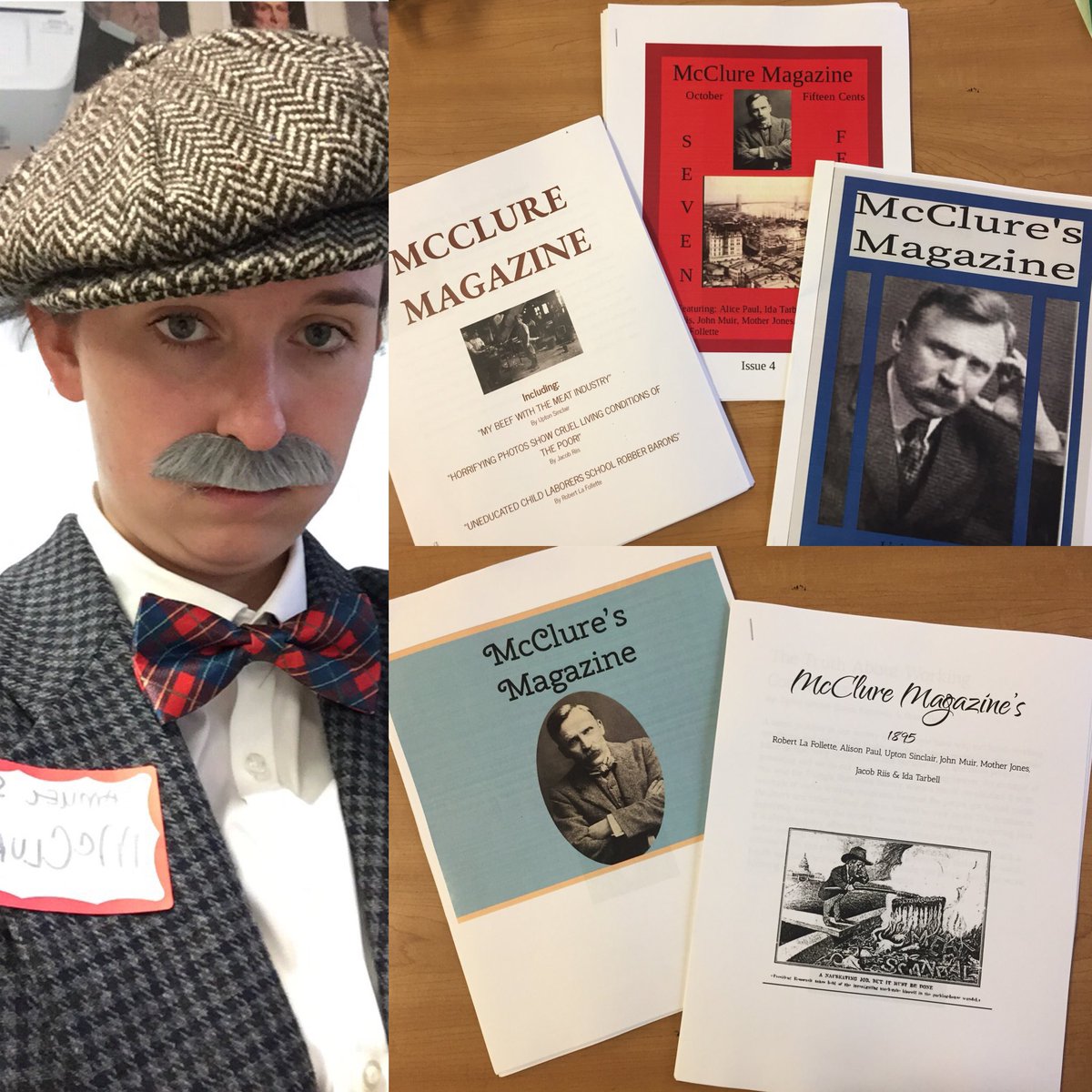Samuel S. McClure was very impressed with the issues of McClure’s magazine created by 8th graders at McClure Junior High last Friday. Winners will be announced when we return to school on Wednesday! #MCBulldogs101 #WSD101