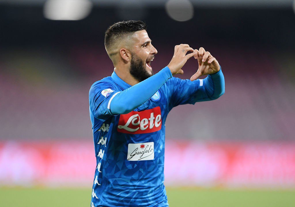 Insigne celebra el segundo gol del partido.