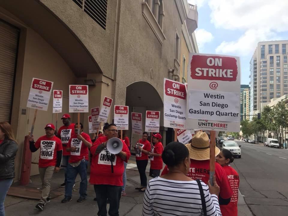 MyrtleColeforD4's tweet photo. In solidarity with hotel workers from @UNITEHERE30 and my union brothers and sisters. Many San Diego workers have begun their strike to demand better wages workers can live on. #1job #MarriotStrike #unionyes https://t.co/m5sYlgXcgo