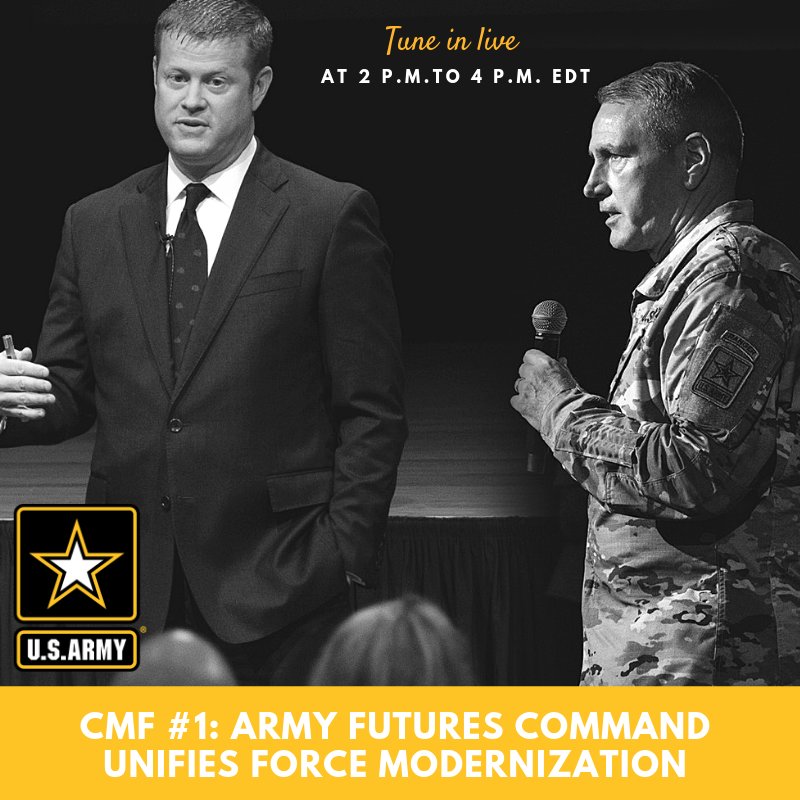 armyfutures's tweet image. Watch live as @UnderSecArmy Ryan McCarthy and Gen Murray discuss the future of @USArmy modernization and #FuturesCommand at #AUSA2018 Monday October 8th 2018.