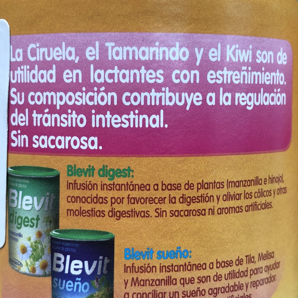 SinAzucarOrg's tweet photo. Blevit a base de frutas; para bebés desde 0 meses. 

Lo anuncian como “sin sacarosa”. 

Contiene el 81,2% de dextrosa, otra forma de denominar a la glucosa (azúcar de molécula simple). 

#NoCuela https://t.co/WZpg4vn0pV