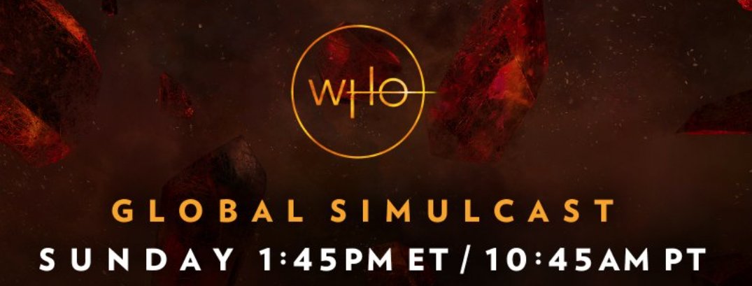 TardisWiki's tweet photo. Watching the #DoctorWho premiere now in the global simulcast? Head on over to @DoctorWho_BBCA right now and live tweet with us! https://t.co/RhSD2RYKWO
