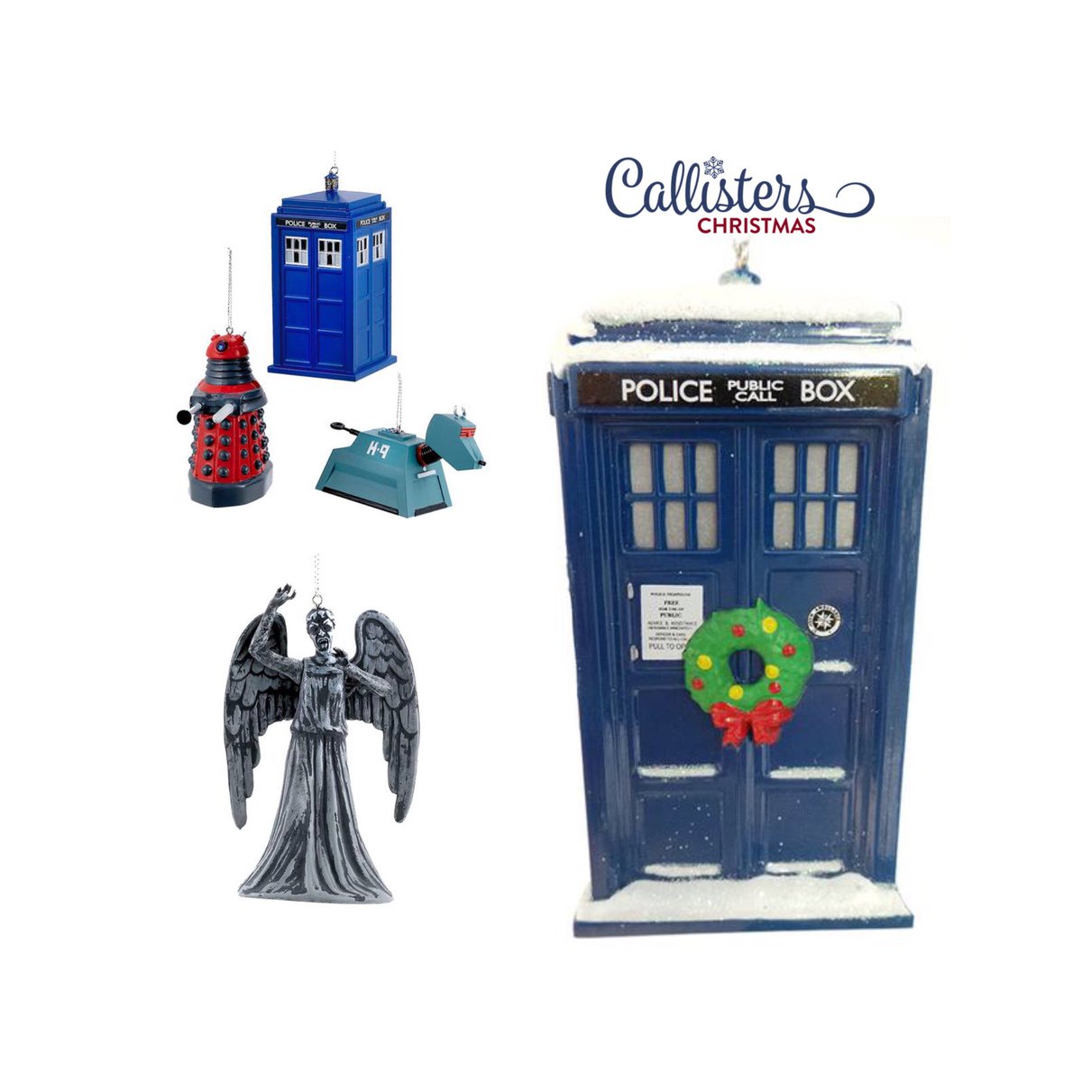 CallistersChr's tweet photo. Are you ready for the first female regeneration of Doctor Who? Celebrate the 13th Doctor, Jodie Whittaker, with our Doctor Who ornaments!https://t.co/GzIe0sFaXa #DoctorWho #DoctorWhoPremiere #DoctherWho #JodieWhittaker #daleks #k9 #TARDIS #TimeAndRelativeDimensionInSpace https://t.co/fWX3hrcfiD