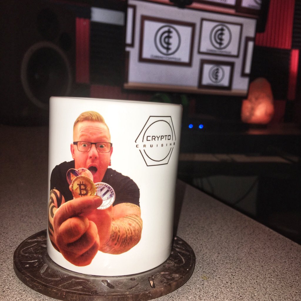 iCurrencyCrypto's tweet photo. Sippin’ some joe outta my new CryptoCruising mug! Thanks Neil @CruisingCrypto - friends forever thanks to #nimminati  @NickNimmin @DeeNimmin @derraleves #crypto #bitcoin #cryptocurrency #blockchain #wearecreators https://t.co/2pTv5roo4y
