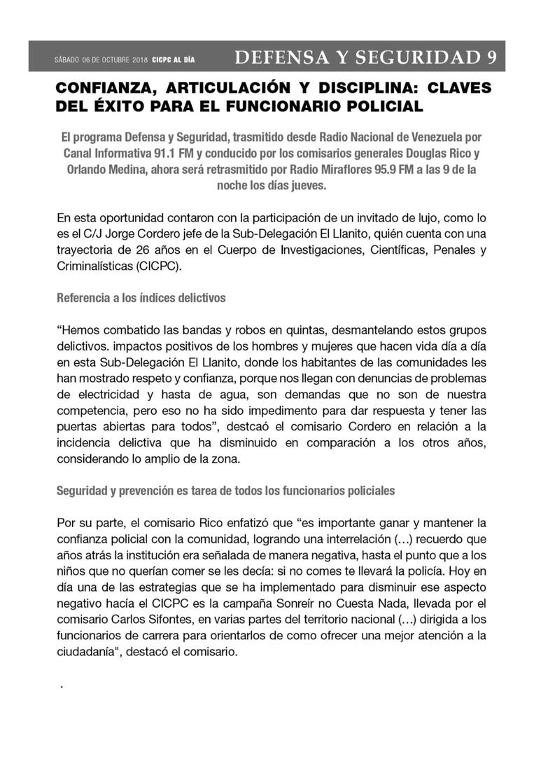 Hoy aparece para nuestros respetados lectores, el número 20 de CICPC Al Día, el boletín informativo que busca resaltar parte de las actividades de nuestra institución.