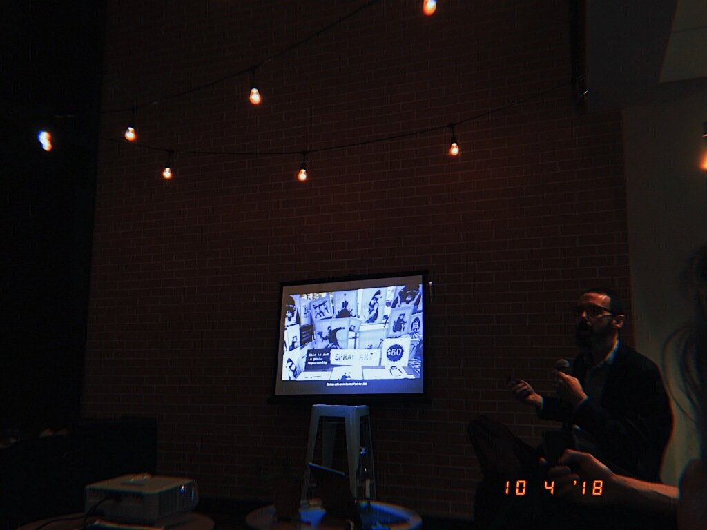BrewTalks's tweet photo. "Because of people like Banksy, because of social media we (artists) have to keep going to greater and greater lengths to get people's attention, and that calls for a more sensational act" - Dr Crismon discussing the interplay between art, social media, controversy and economics https://t.co/MoYsbHRsl6