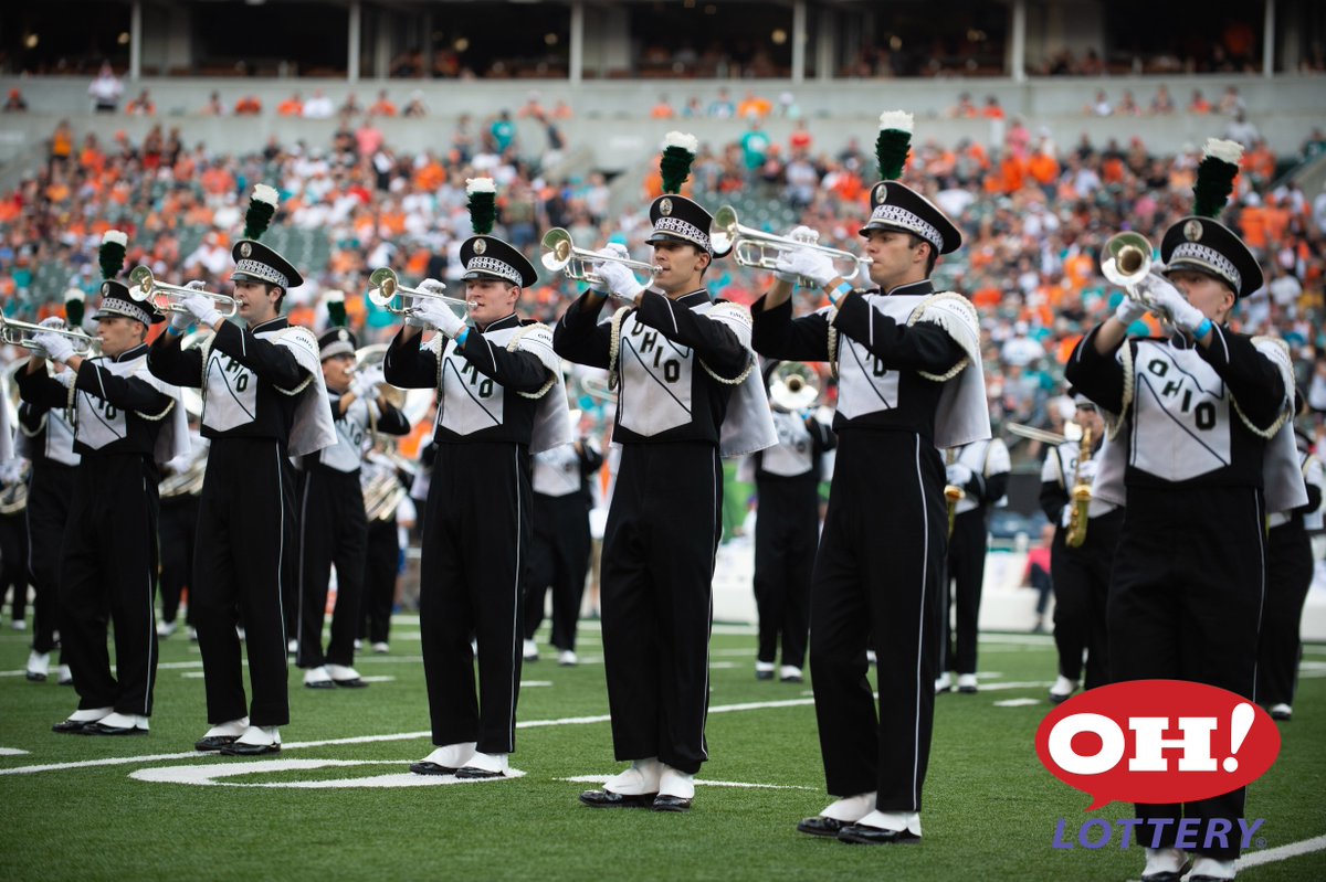 Bengals's tweet photo. The Ohio University Marching 110 provided the entertainment during halftime today, presented by @OHLottery! https://t.co/LmKL3cxBBV