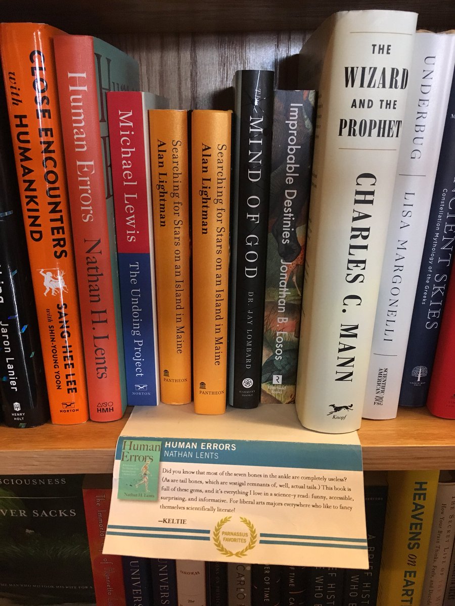 artcrimeprof's tweet image. Hey, @nathanlents - @ParnassusBooks1 is recommending #HumanErrors as “funny, accessible, surprising, and informative” - everything they want in a science read! @JohnJayResearch